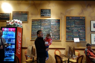 The menu at the City Coffeehouse and Creperie