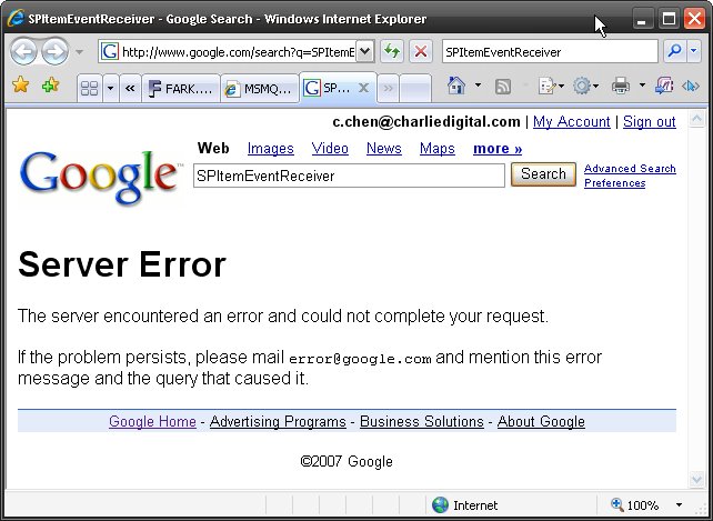 Google: Server Error